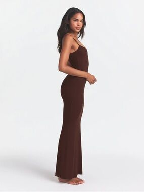 skims brown tube dress FITS EVERYBODY SLIP DRESS | COCOA